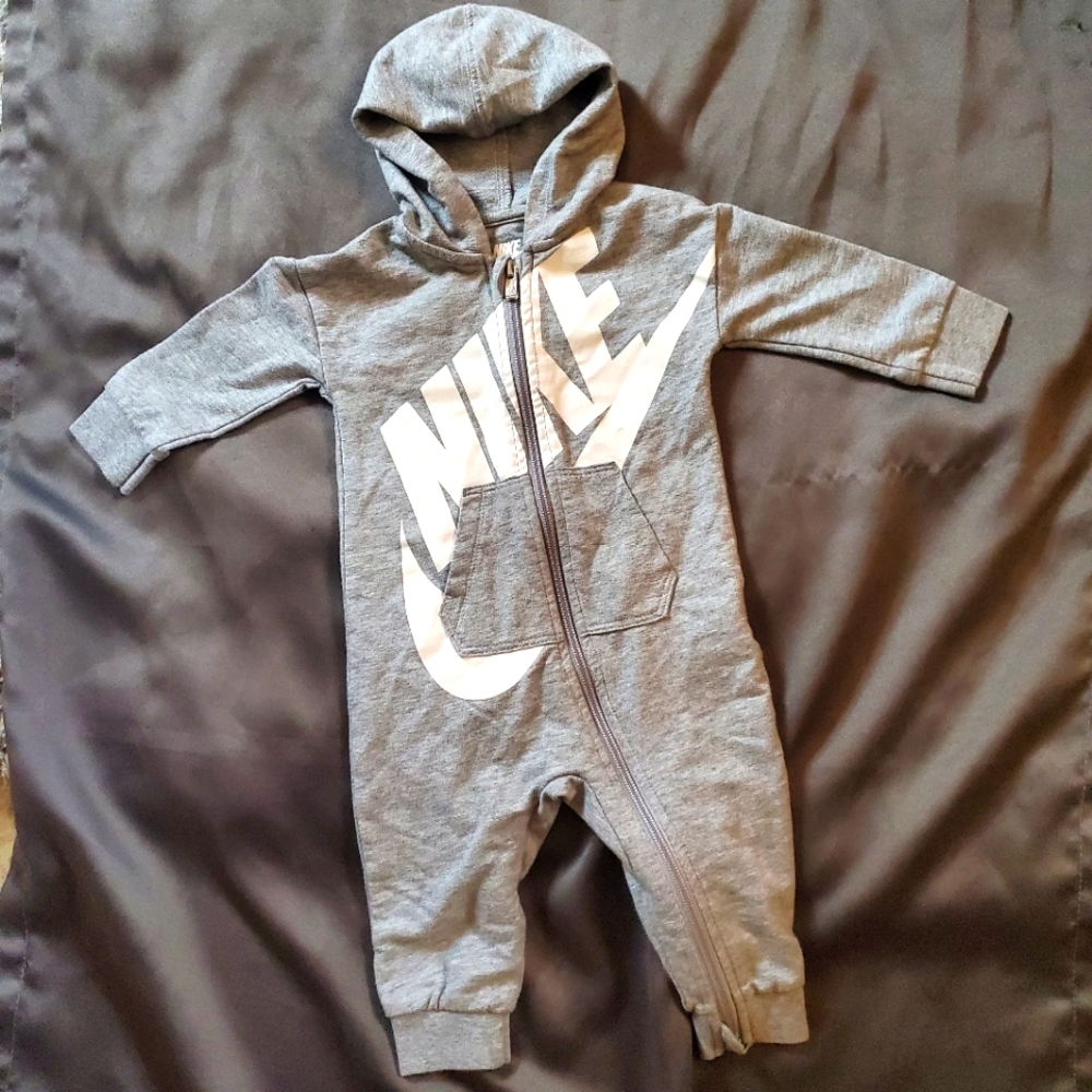 9 month NIKE zip-up onesie